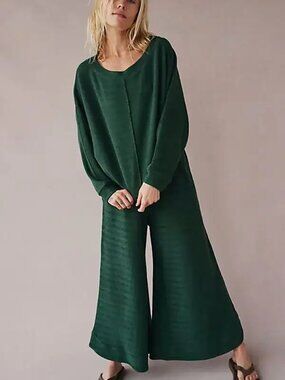 NWOT Free People Beach Trina Knit Pants in Sycamore Size M